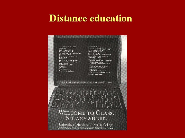 Distance education 