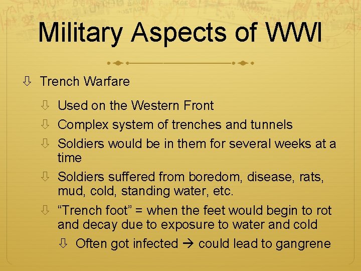 Military Aspects of WWI Trench Warfare Used on the Western Front Complex system of