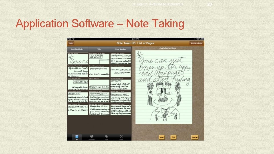 Chapter 3: Software for Educators Application Software – Note Taking 23 Chapter 3: Software for Educators Application Software – Note Taking 23