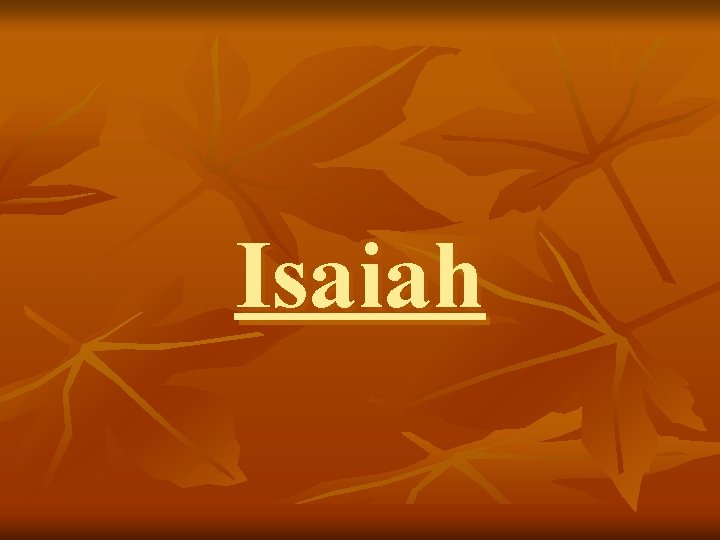 Isaiah 