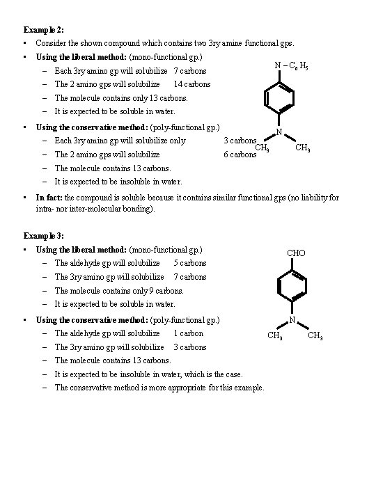 Example 2: • Consider the shown compound which contains two 3 ry amine functional Example 2: • Consider the shown compound which contains two 3 ry amine functional
