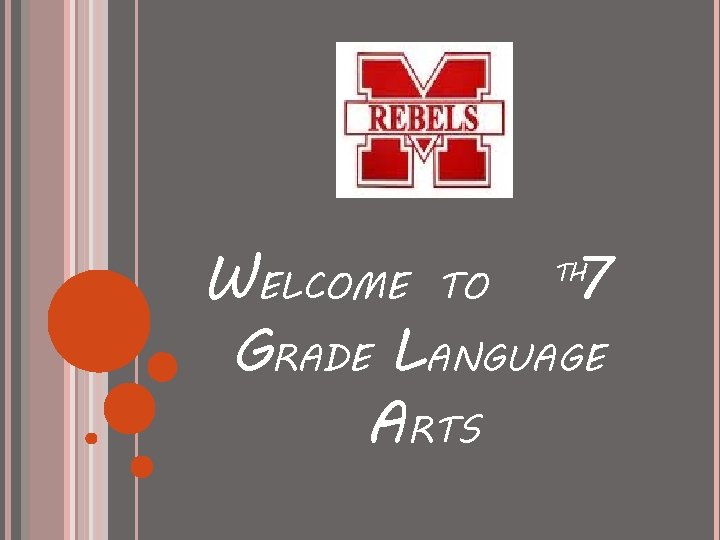 WELCOME TO 7 GRADE LANGUAGE ARTS TH WELCOME TO 7 GRADE LANGUAGE ARTS TH