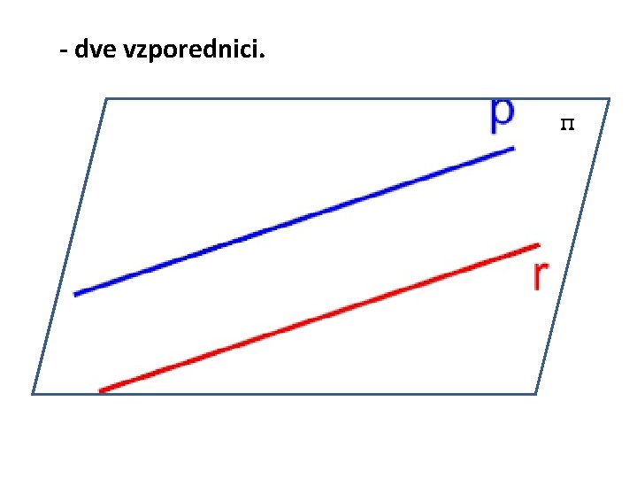 - dve vzporednici. 