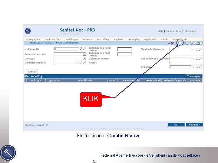 KLIK Klik op icoon: Creatie Nieuw Federaal Agentschap voor de Veiligheid van de Voedselketen