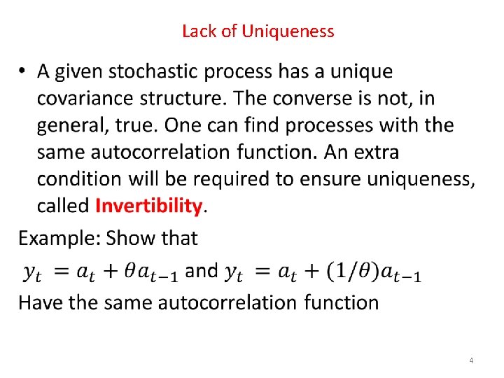 Lack of Uniqueness • 4 