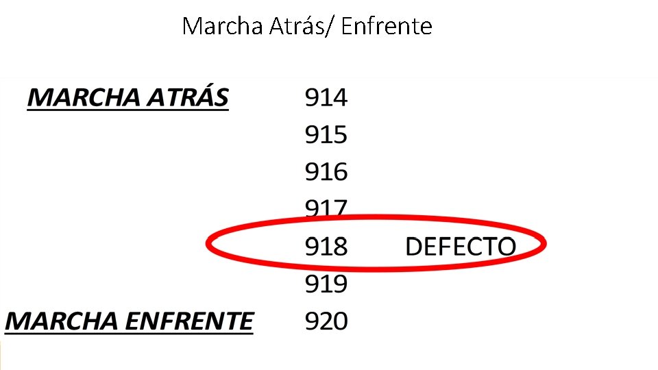 Marcha Atrás/ Enfrente 11 