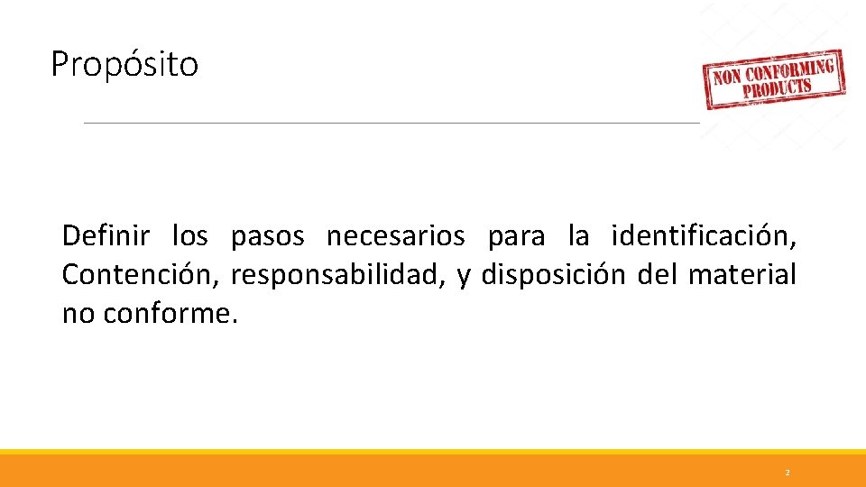 Procedimiento de material no conforme Procedimiento QC005 S