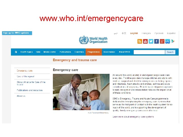 www. who. int/emergencycare 