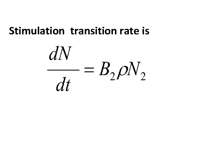 Stimulation transition rate is 