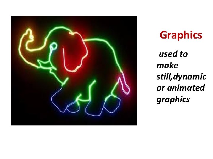 Graphics used to make still, dynamic or animated graphics 