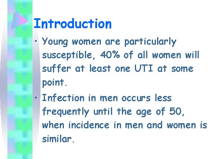 Introduction • Young women are particularly susceptible, 40% of all women will suffer at