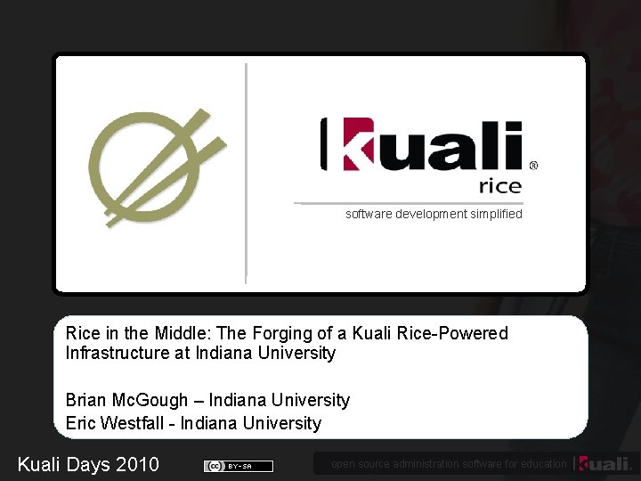 software development simplified Rice in the Middle: The Forging of a Kuali Rice-Powered Infrastructure