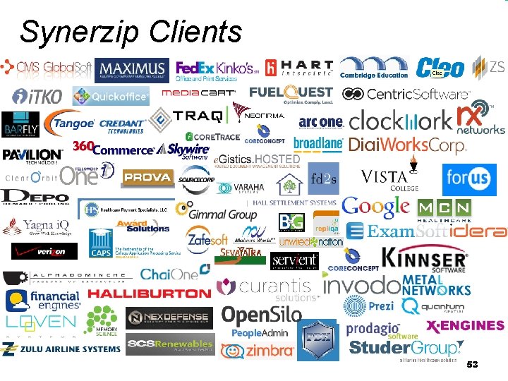 Synerzip Clients www. synerzip. com Webinar Series 2015 53 