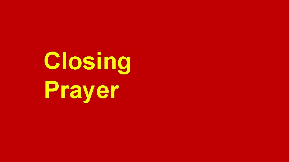Closing Prayer 
