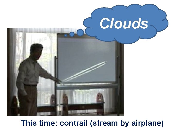 Clouds This time: contrail (stream by airplane) 