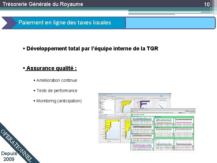 Trésorerie Générale du Royaume Paiement en ligne des taxes locales § Développement total par