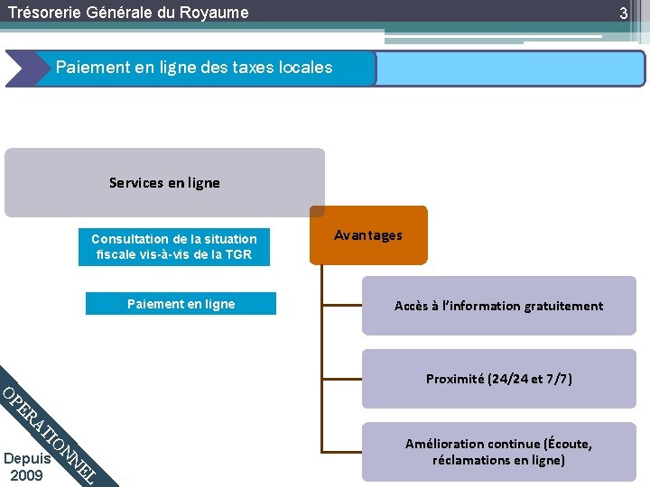 Trésorerie Générale du Royaume 3 Paiement en ligne des taxes locales Services en ligne