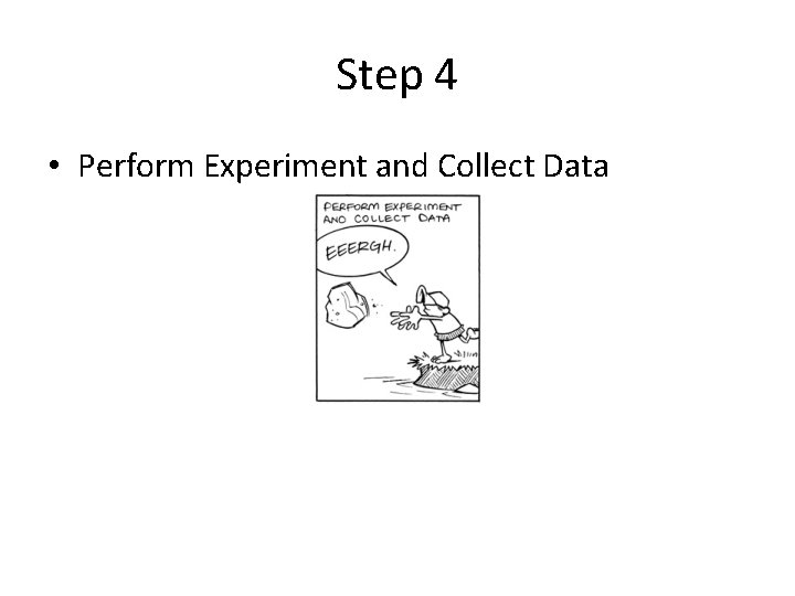 Step 4 • Perform Experiment and Collect Data 