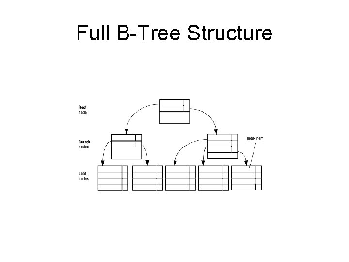 Full B-Tree Structure 