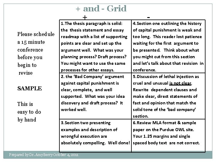 + and - Grid + Please schedule a 15 minute conference before you begin