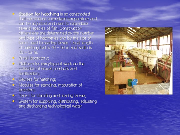  • Station for hatching is so constracted • • • that can ensure