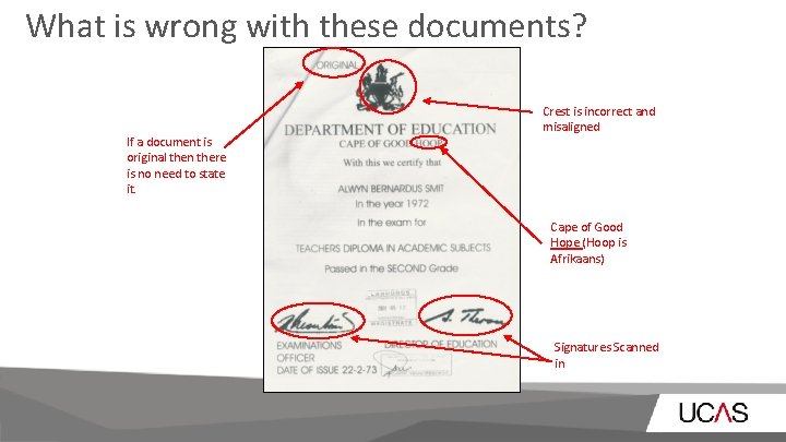 What is wrong with these documents? If a document is original then there is