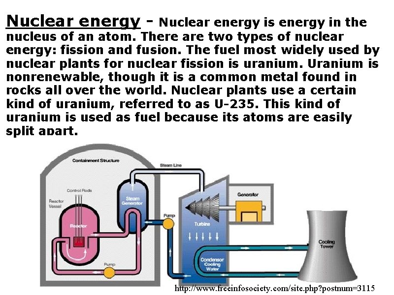 Nuclear energy - Nuclear energy is energy in the nucleus of an atom. There