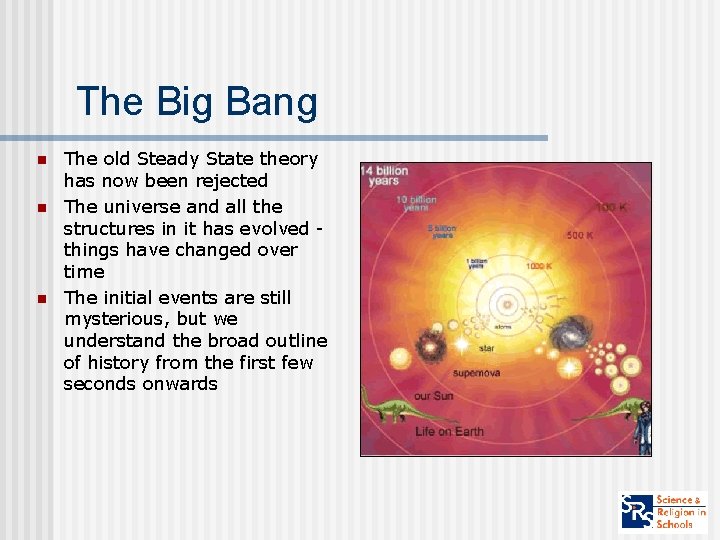 The Big Bang n n n The old Steady State theory has now been