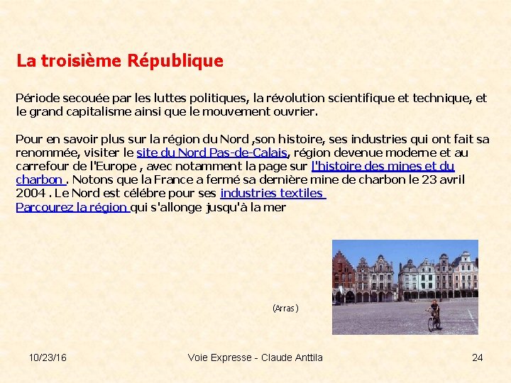 La troisième République Période secouée par les luttes politiques, la révolution scientifique et technique, La troisième République Période secouée par les luttes politiques, la révolution scientifique et technique,