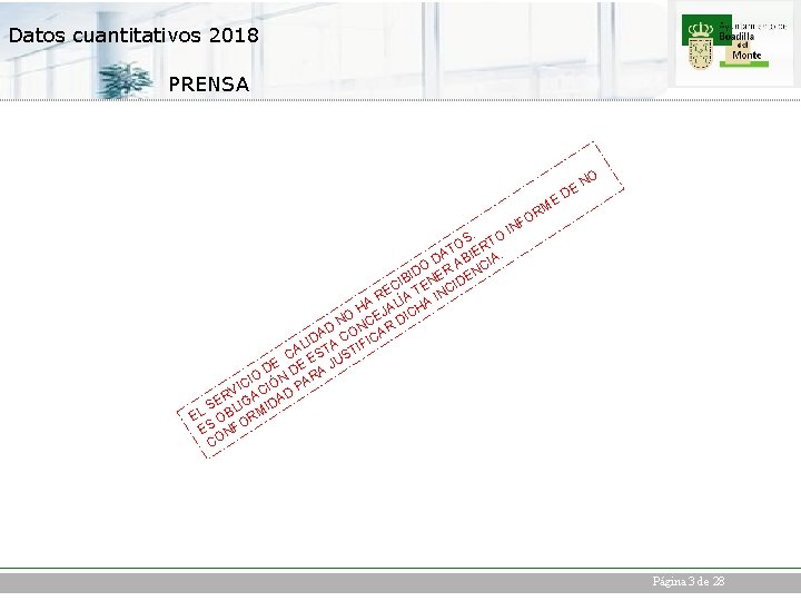 Datos cuantitativos 2018 PRENSA ME R O DE NO F IN. O S T