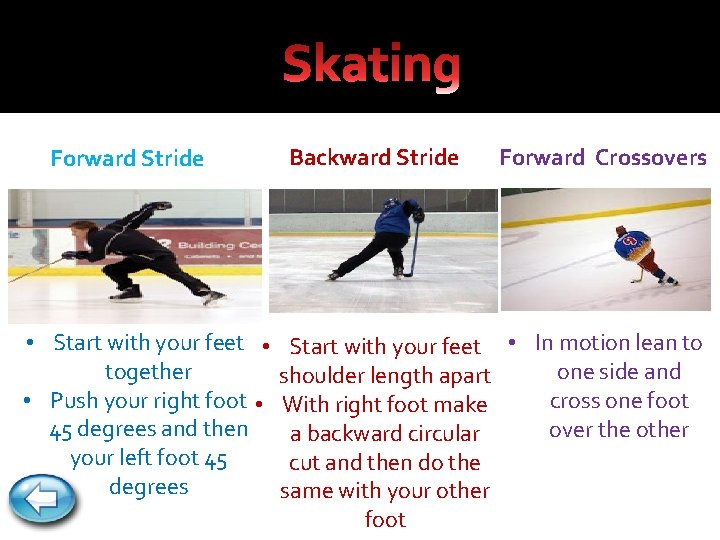 Forward Stride • Start with your feet • together • Push your right foot