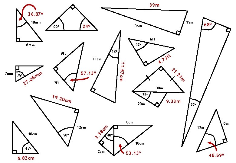 39 m 36. 87 o 10 mm 24 o 66 o 15 m 36