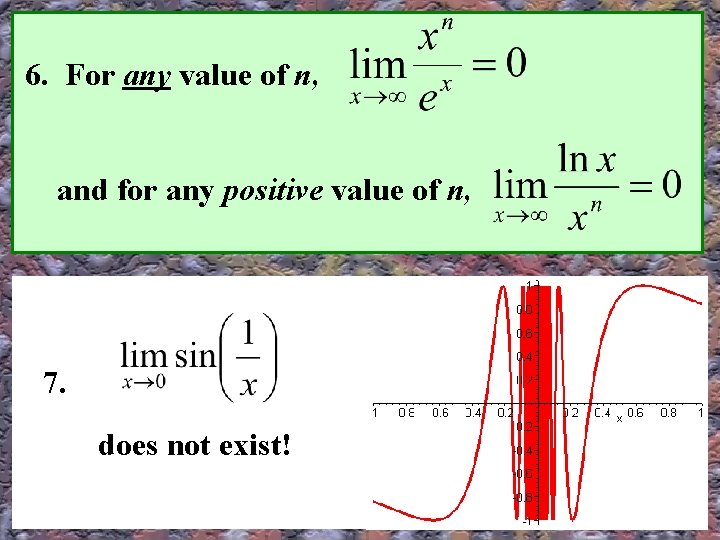 6. For any value of n, and for any positive value of n, 6