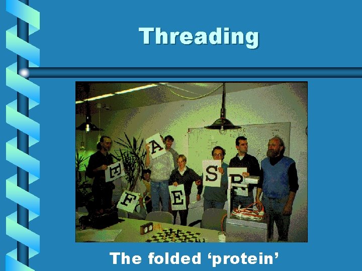 Threading The folded ‘protein’ 