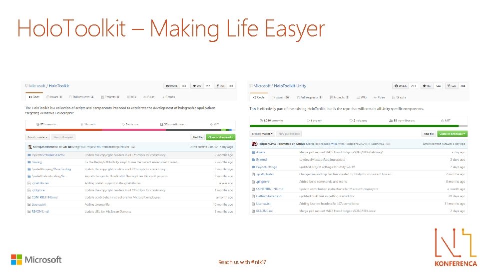 Holo. Toolkit – Making Life Easyer Reach us with #ntk 17 