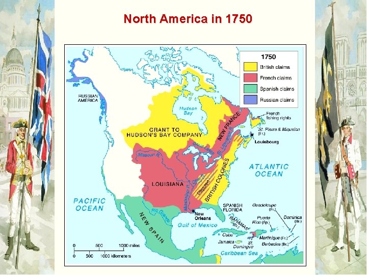 North America in 1750 