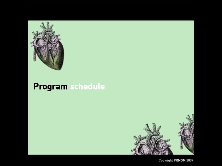 Program schedule 