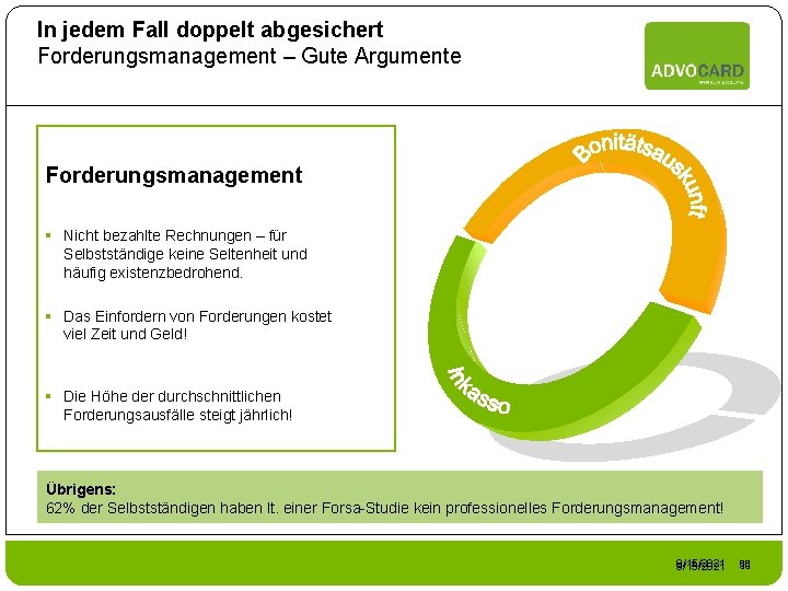 In jedem Fall doppelt abgesichert Forderungsmanagement – Gute Argumente Forderungsmanagement § Nicht bezahlte Rechnungen