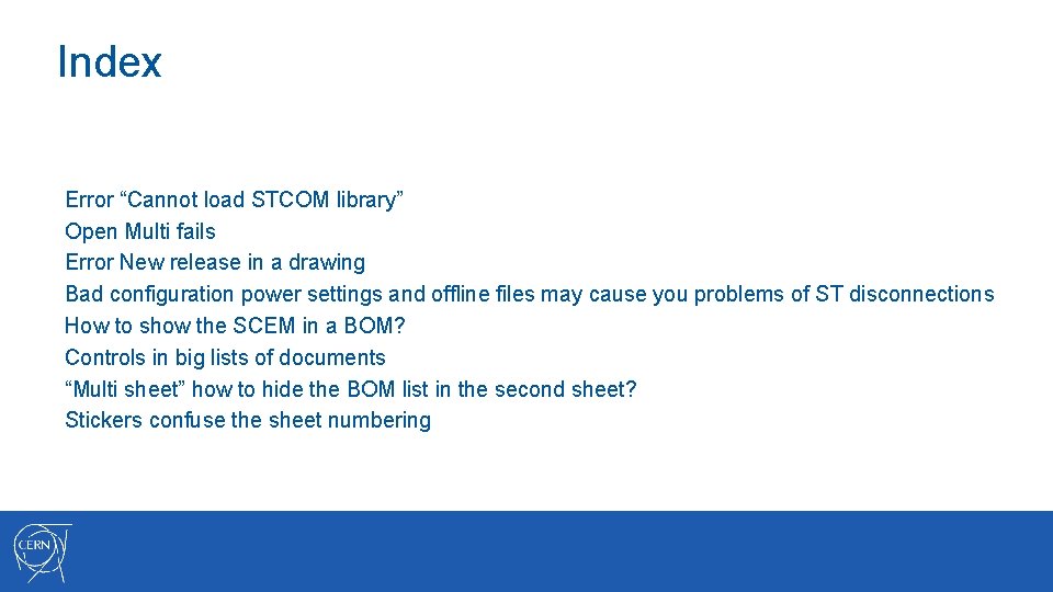 Index Error “Cannot load STCOM library” Open Multi fails Error New release in a