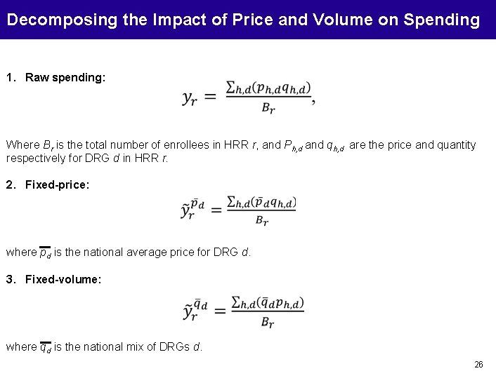 Decomposing the Impact of Price and Volume on Spending 1. Raw spending: Where Br