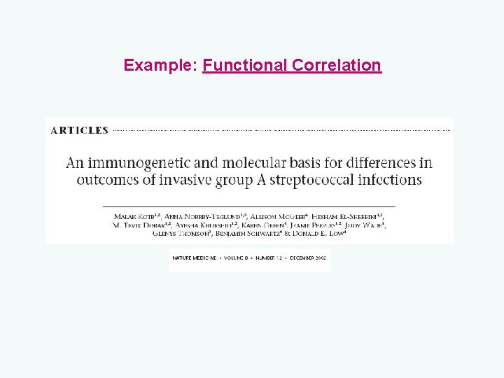 Example: Functional Correlation 