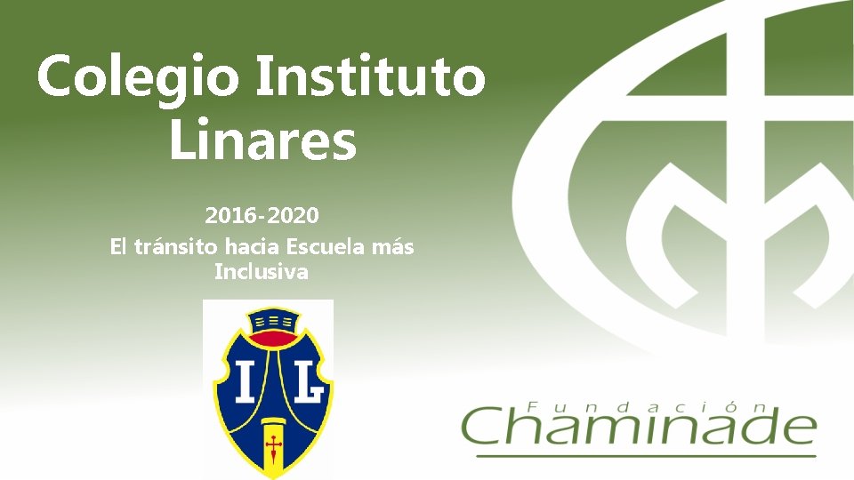 Colegio Instituto Linares 2016 -2020 El tránsito hacia Escuela más Inclusiva 