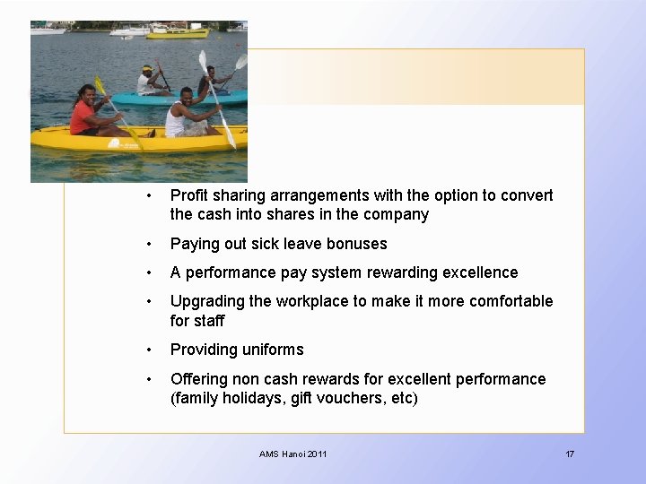  • Profit sharing arrangements with the option to convert the cash into shares