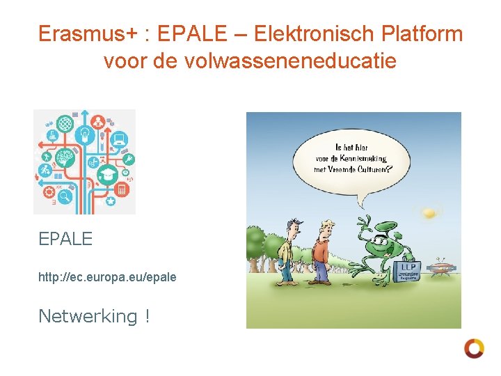 Erasmus+ : EPALE – Elektronisch Platform voor de volwasseneneducatie EPALE http: //ec. europa. eu/epale