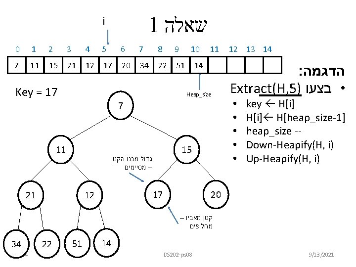 1 שאלה i 0 1 2 3 4 5 6 7 8 9 7
