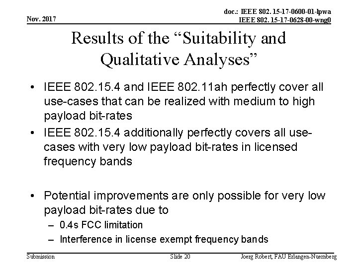 doc. : IEEE 802. 15 -17 -0600 -01 -lpwa IEEE 802. 15 -17 -0628