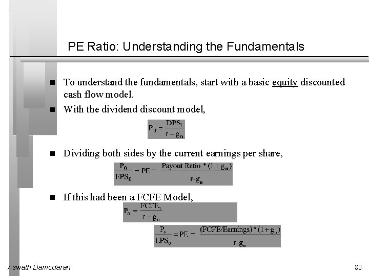 PE Ratio: Understanding the Fundamentals To understand the fundamentals, start with a basic equity