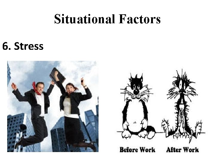 Situational Factors 6. Stress 