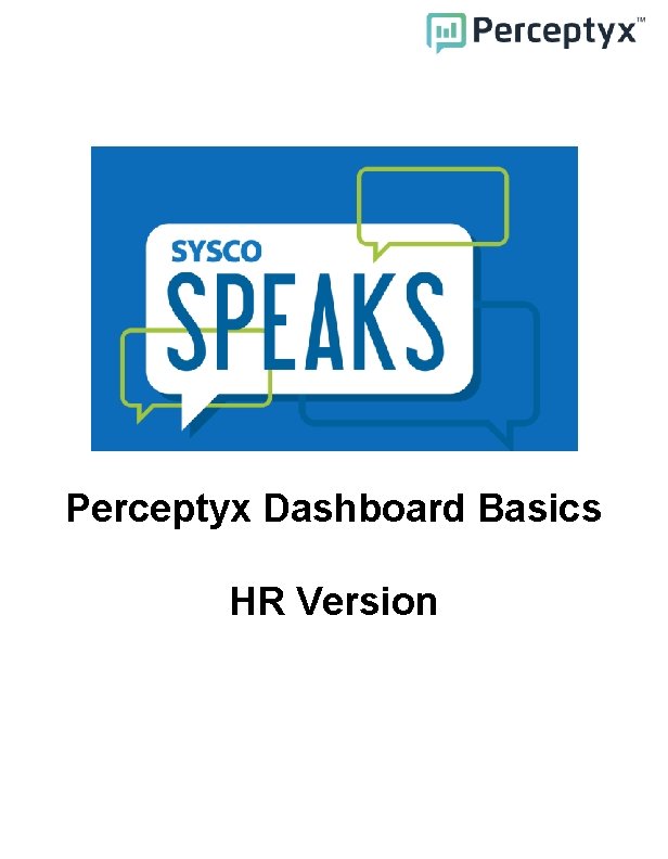 Perceptyx Dashboard Basics HR Version 