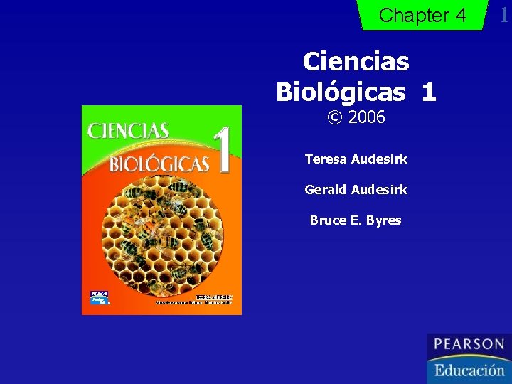 Chapter 4 Ciencias Biológicas 1 © 2006 Teresa Audesirk Gerald Audesirk Bruce E. Byres